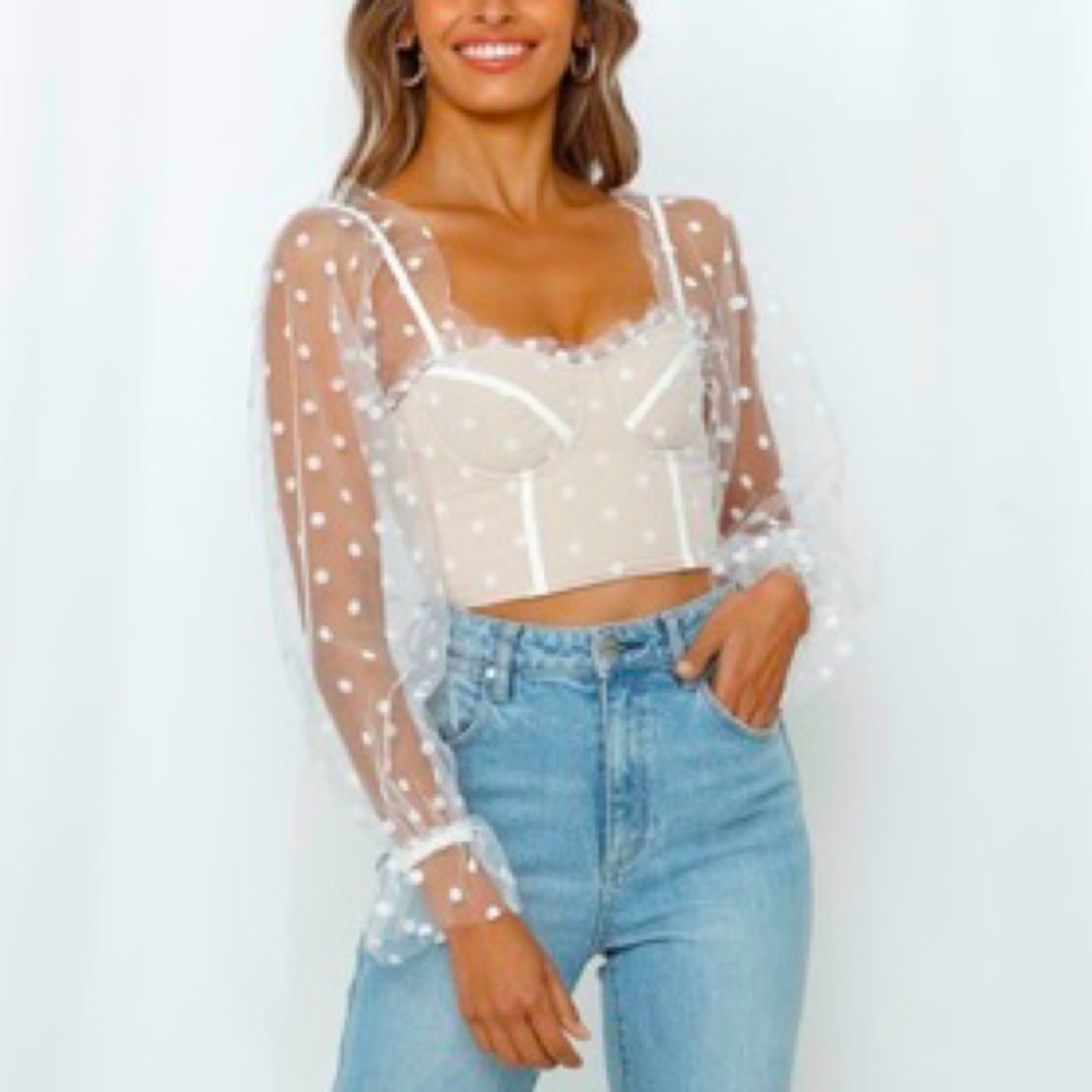 Malibu Sunset Top White- L- Never Worn- Tags Still On